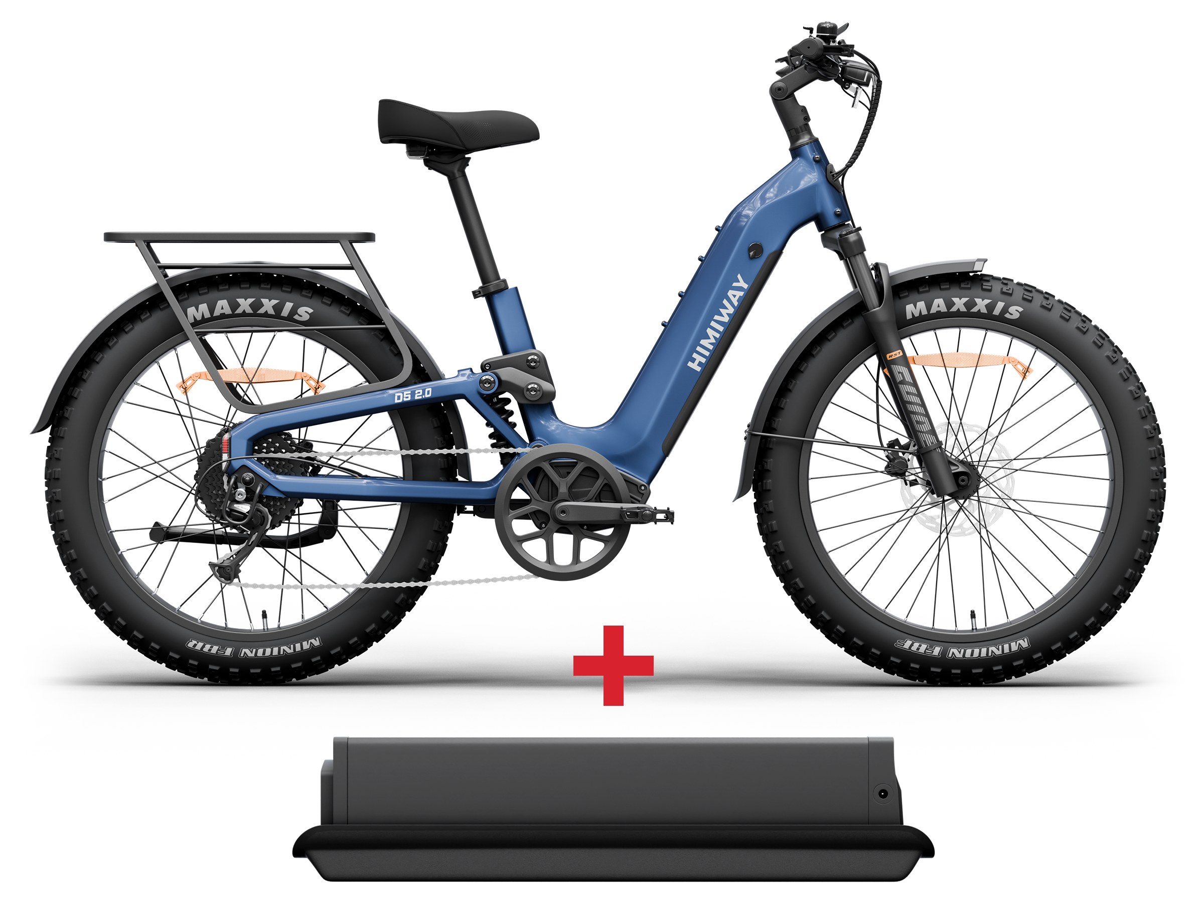Himiway D5 ST 2.0 Step-Thru Full Suspension Fat Tire Electric Bike - Image 4
